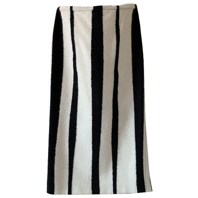 Pre-owned Rochas Wool Mid-length Skirt In Black