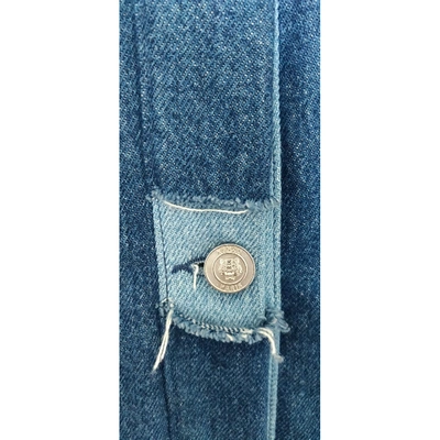 Pre-owned Kenzo Blue Denim - Jeans Leather Jacket