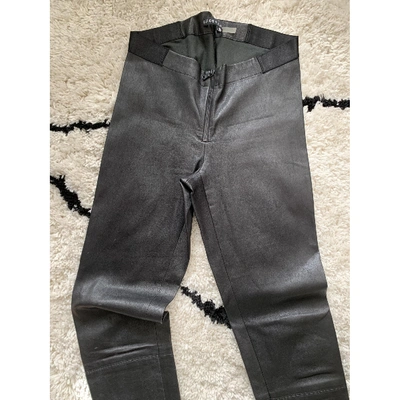ALICE AND OLIVIA Pre-owned Leather Leggings In Black