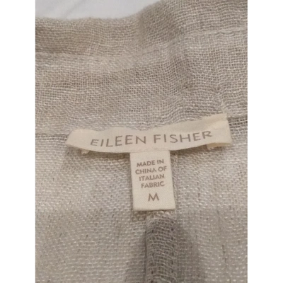 Pre-owned Eileen Fisher Beige Linen  Top