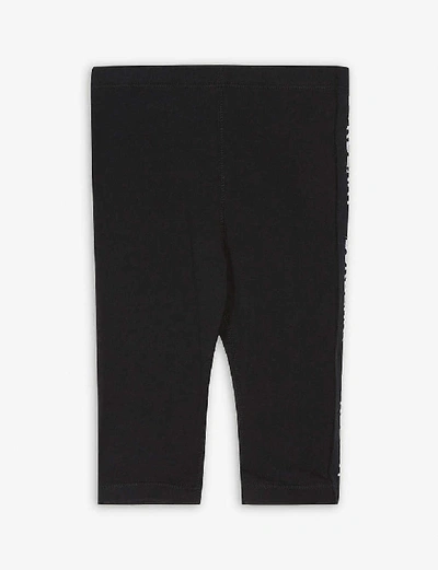 Shop Burberry Black Krista Cotton-blend Leggings 6-24 Months 12 Months