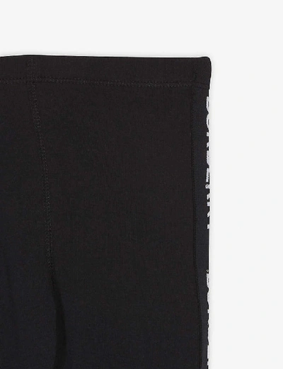 Shop Burberry Black Krista Cotton-blend Leggings 6-24 Months 12 Months
