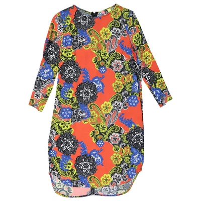 Pre-owned Msgm Mid-length Dress In Multicolour