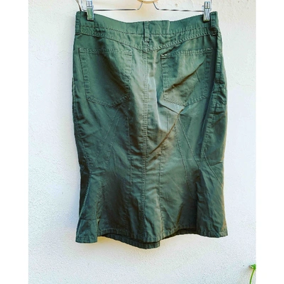 Pre-owned Jil Sander Silk Skirt In Green