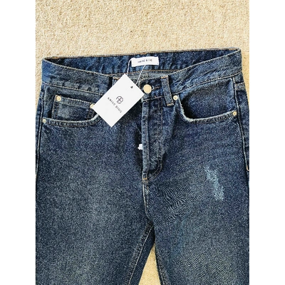 Pre-owned Anine Bing Blue Cotton Jeans