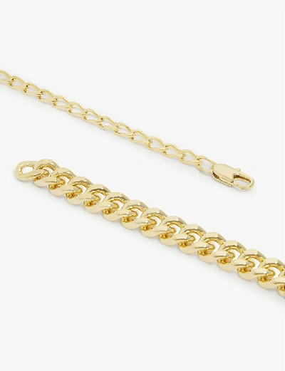 Shop Maison Margiela Chain Plaque Necklace In Gold