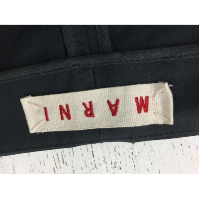 Pre-owned Marni Wool Trousers In Anthracite