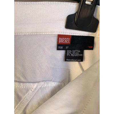 Pre-owned Diesel Straight Jeans In White