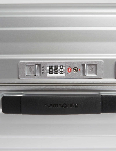 Samsonite Lite-box Alu Spinner Four-wheel Suitcase 55cm In Aluminium