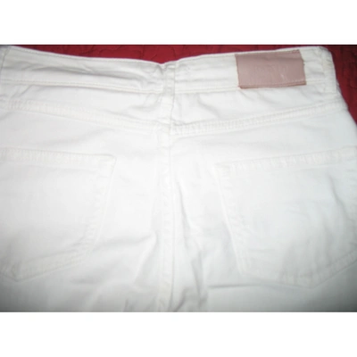 Pre-owned Gerard Darel Straight Jeans In White