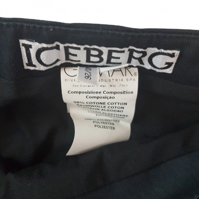 Pre-owned Iceberg Black Cotton Skirt