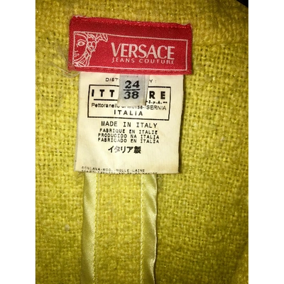 Pre-owned Versace Wool Jacket In Yellow
