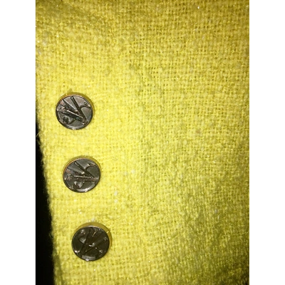Pre-owned Versace Wool Jacket In Yellow