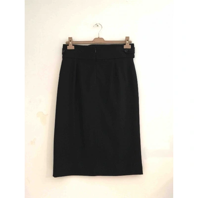 Pre-owned Gucci Wool Mid-length Skirt In Black