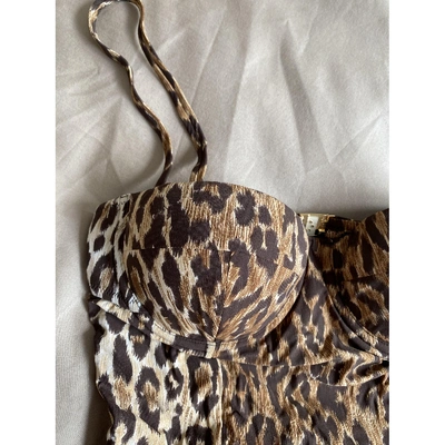 Pre-owned Dolce & Gabbana One-piece Swimsuit In Brown