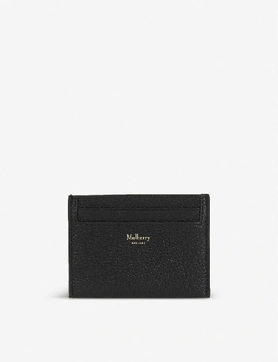 Shop Mulberry Black Grained Leather Card Holder