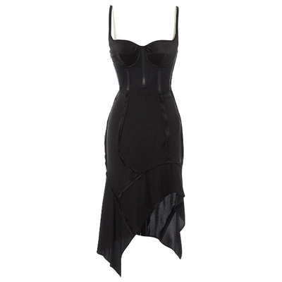 Pre-owned Olivier Theyskens Black Silk Dress