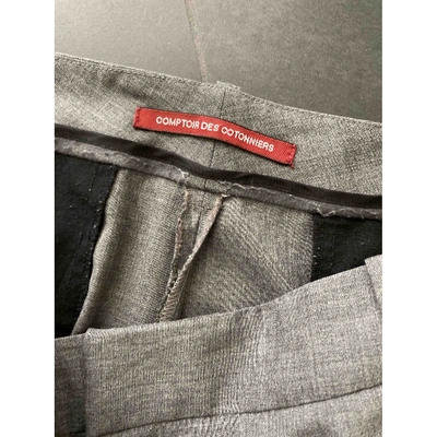 Pre-owned Comptoir Des Cotonniers Grey Cotton Trousers