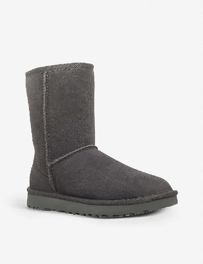 Ugg Grey Suede Ankle Boots In Gray