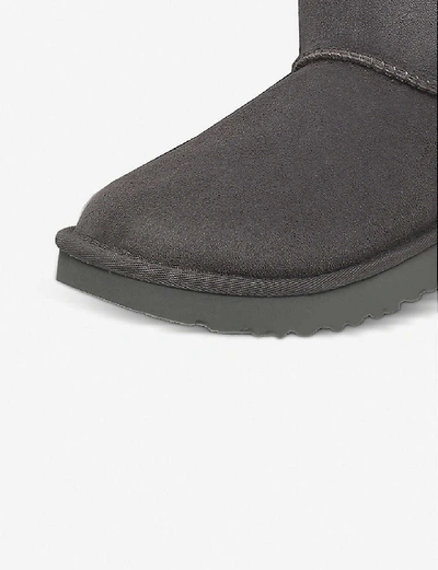 Shop Ugg Womens Grey Classic Ii Short Sheepskin Boots