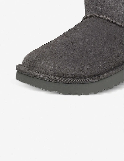 Ugg Grey Suede Ankle Boots In Gray