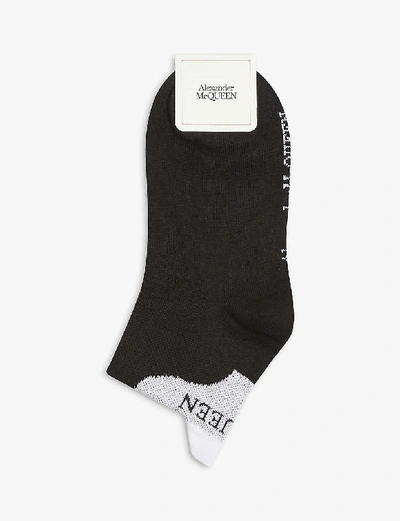 Shop Alexander Mcqueen Logo Tab Ankle Socks