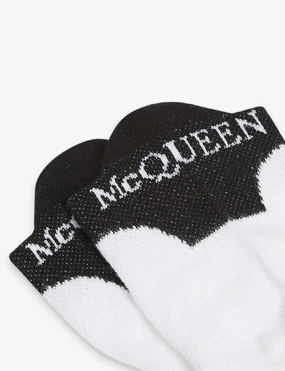 Shop Alexander Mcqueen Logo Tab Ankle Socks