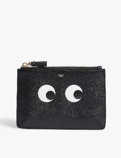 Shop Anya Hindmarch Eye Small Leather Pouch In Black