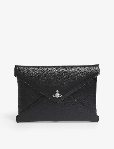 Shop Vivienne Westwood Bella Leather Pouch In Black
