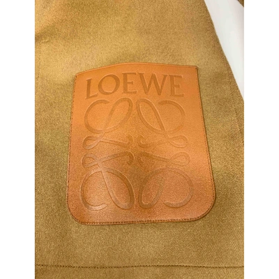 Pre-owned Loewe Camel Wool Coat