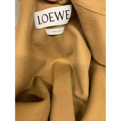 Pre-owned Loewe Camel Wool Coat