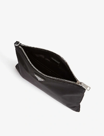 Shop Prada Nylon Pouch In Black