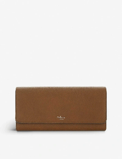 Shop Mulberry Grained-leather Continental Wallet