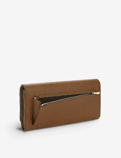 Shop Mulberry Grained-leather Continental Wallet