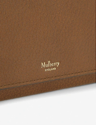 Shop Mulberry Grained-leather Continental Wallet