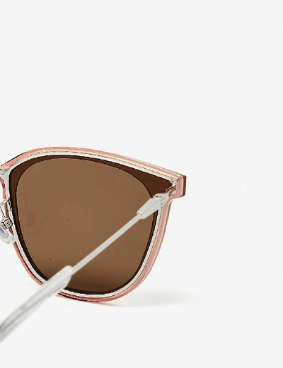 Shop Gentle Monster Pixx Acetate And Stainless Steel Sunglasses In Brown