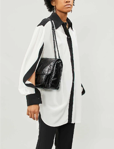 Shop Saint Laurent Niki Medium Leather Shoulder Bag In Black/black