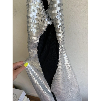 Pre-owned Nasty Gal Glitter Mid-length Dress In Silver