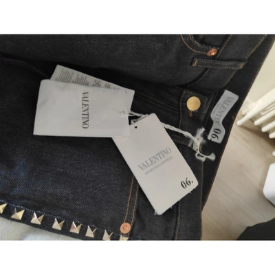 Pre-owned Valentino Slim Jeans In Blue