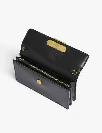 Shop Valentino Vsling Leather Wallet-on-chain In Black