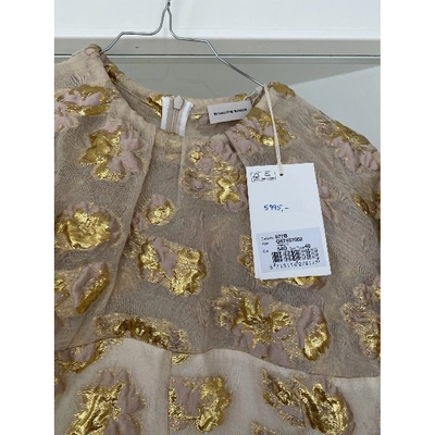 Pre-owned By Malene Birger Metallic Silk Dress