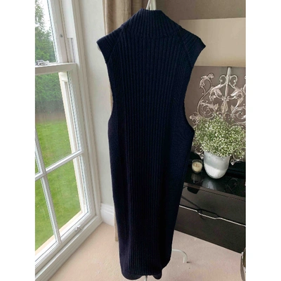Pre-owned Acne Studios Wool Maxi Dress In Navy