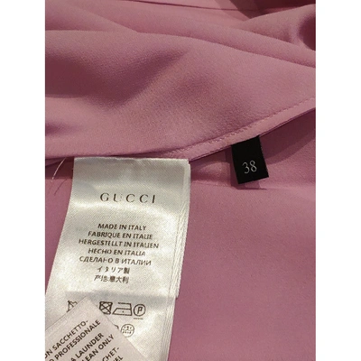Pre-owned Gucci Silk Blouse In Purple