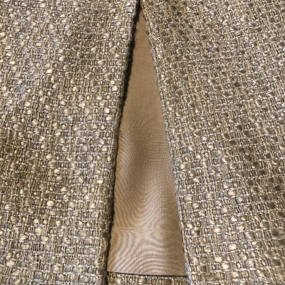 Pre-owned Ferragamo Gold Linen Skirt