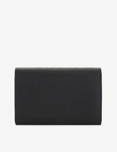 Shop Mulberry Women's Black French Medium Grained Leather Continental Wallet