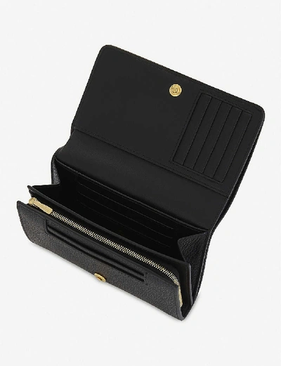 Shop Mulberry Women's Black French Medium Grained Leather Continental Wallet