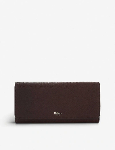 Shop Mulberry Grained-leather Continental Wallet In Nero