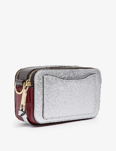 Shop Marc Jacobs Womens Silver Multi Snapshot Leather Cross-body Bag