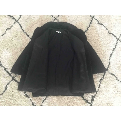 Pre-owned Carven Black Faux Fur Coat