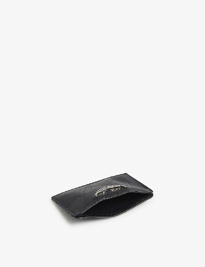 Zadig & Voltaire Kartenetui Pass Aus Schwarzem Leder In Noir
